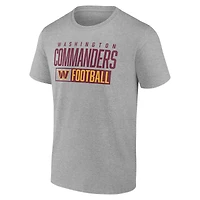 Men's Fanatics Heather Gray Washington Commanders Box Pop T-Shirt