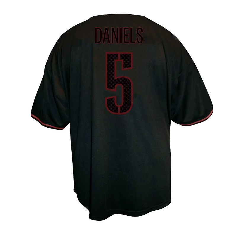Chemise de baseball boutonnée noire pour hommes Fanatics Jayden Daniels Washington Commanders Big & Tall