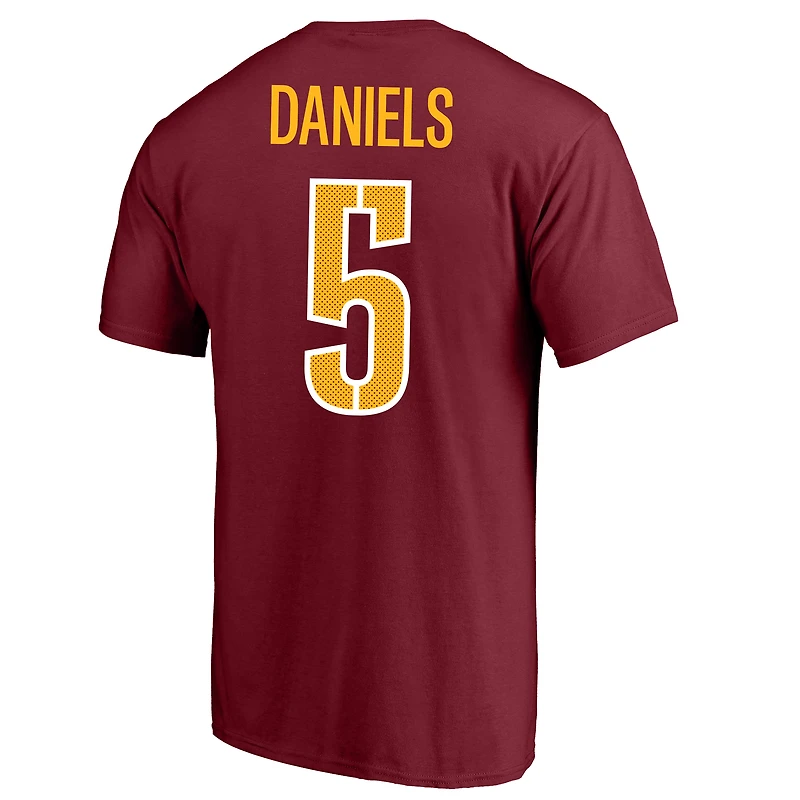T-shirt Fanatics pour hommes Jayden Daniels Bordeaux Washington Commanders Big & Tall Player Name Number