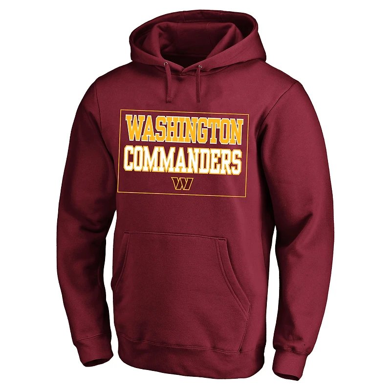 Sweat à capuche polaire marron Fanatics pour hommes Washington Commanders Big & Tall