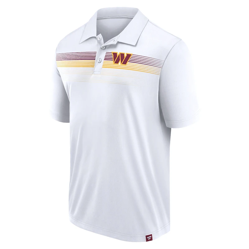 Polo blanc Interlock Fanatics pour hommes Washington Commanders Victory For Us