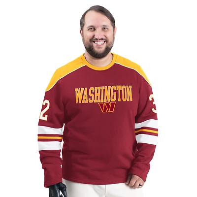 Sweat-shirt ras du cou adaptatif Lord Stanley G-III Sports by Carl Banks bordeaux pour homme, Washington Commanders