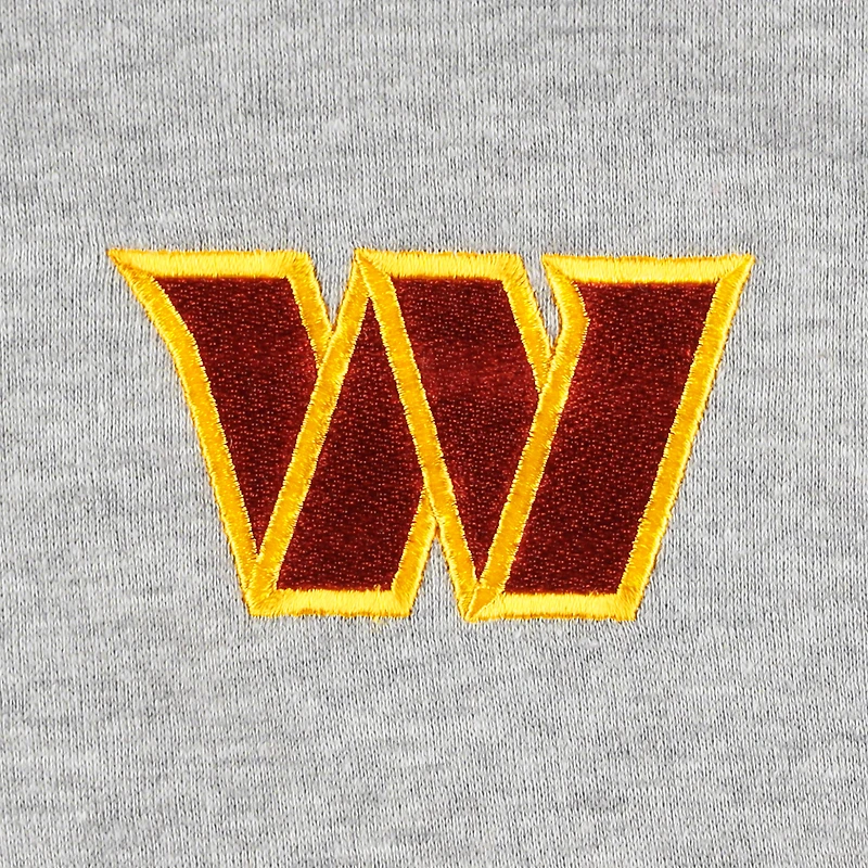 Veste à capuche raglan en molleton gris chiné pour homme Washington Commanders Big & Tall