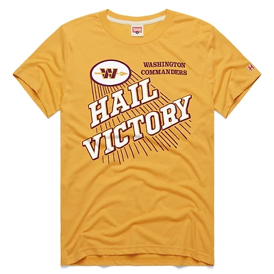 Men's Homage Gold Washington Commanders Hail Victory Logo Tri-Blend T-Shirt