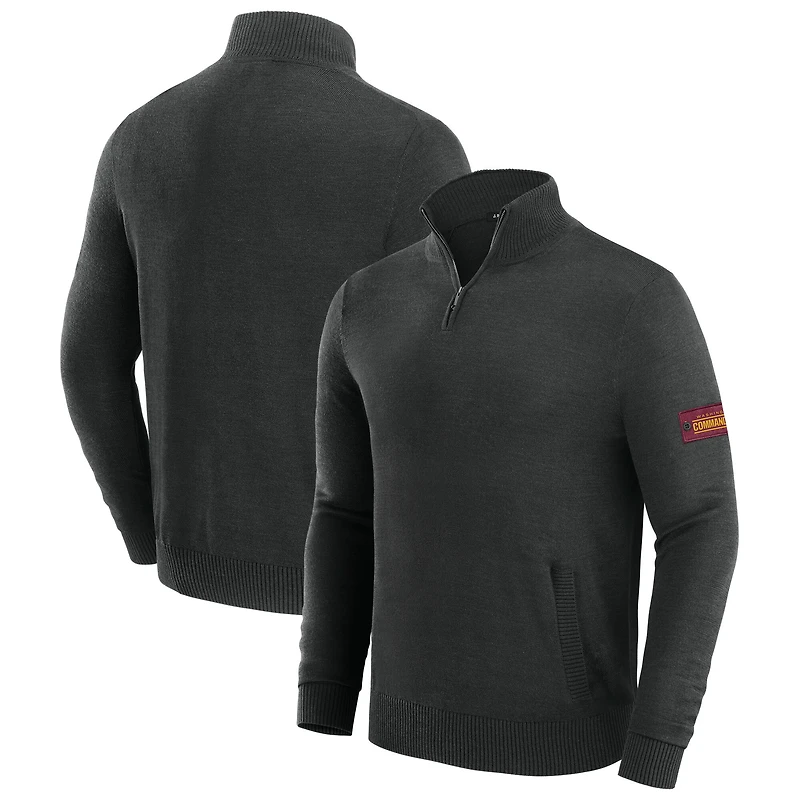Pull zippé à quart de tour pour homme J. Palmer Black Washington Commanders