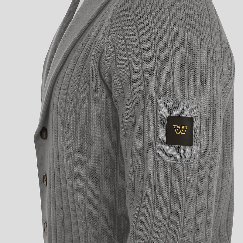 Men's J. Palmer Graphite Washington Commanders The Playmaker Cardigan Raglan Sweater