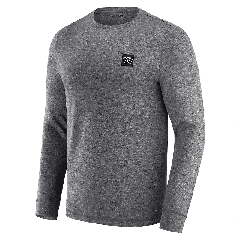 Men's J. Palmer Heather Black Washington Commanders Four Down Long Sleeve T-Shirt