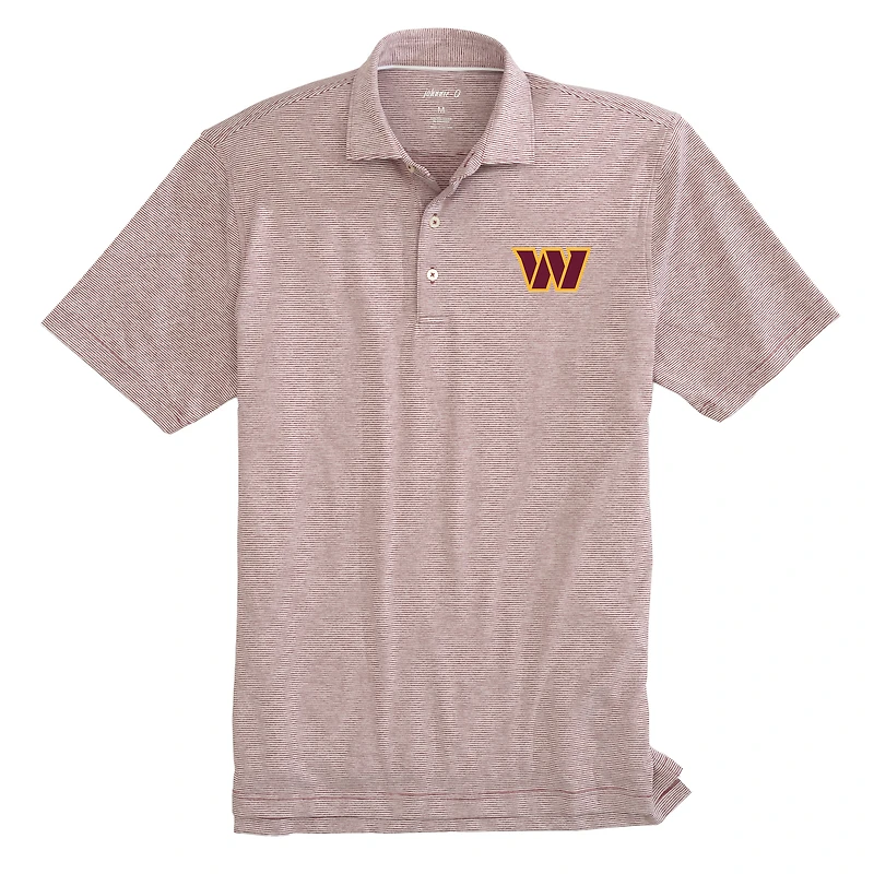 Polo de performance Lyndon des Washington Commanders, couleur bordeaux, pour homme, johnnie-O