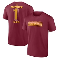 T-shirt homme logo athlétique bordeaux Washington Commanders #1 Dad Jersey