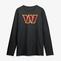 Men's Logo Athletic Black Washington Commanders Primary Long Sleeve T-Shirt