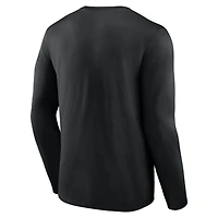 Men's Logo Athletic Black Washington Commanders Primary Long Sleeve T-Shirt