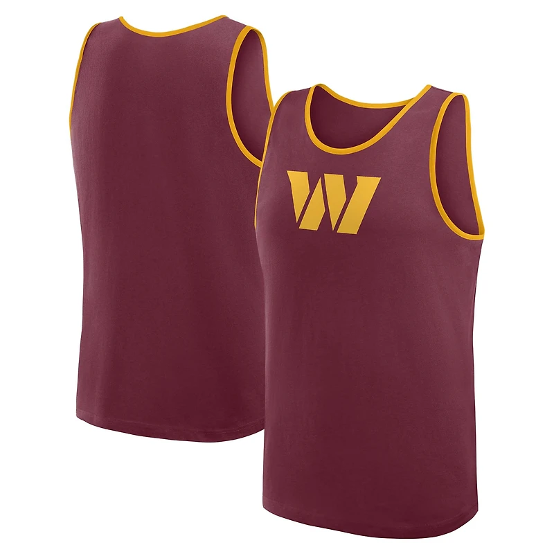 Men's Logo Athletic Burgundy Washington Commanders Unmatched Success Tank Top