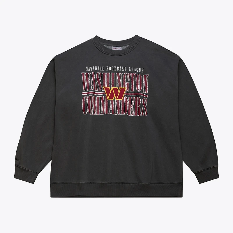 Sweat-shirt en molleton noir Mitchell & Ness Washington Commanders Downtown Collection pour homme