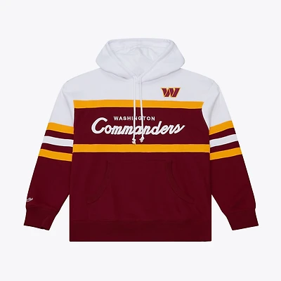 Sweat à capuche Mitchell & Ness bordeaux pour homme, modèle Washington Commanders