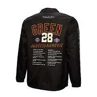 Men's Mitchell & Ness Darrell Green Black Washington Commanders  Coaches Button-Up Jacket