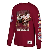 T-shirt à manches longues pour homme Mitchell & Ness Darrell Green Burgundy Washington Commanders Player Graphic