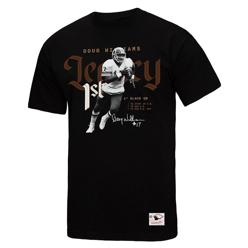 Men's Mitchell & Ness Doug Williams Black Washington Commanders Legacy Graphic T-Shirt