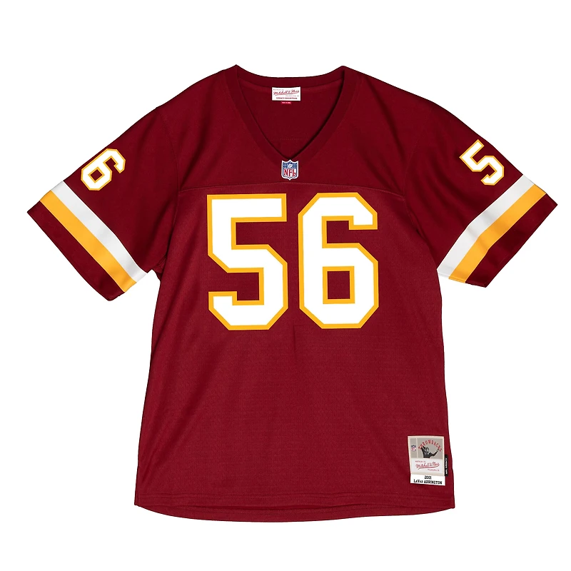 Men's Mitchell & Ness LaVar Arrington Burgundy Washington Commanders 2001 Legacy Throwback Replica Jersey