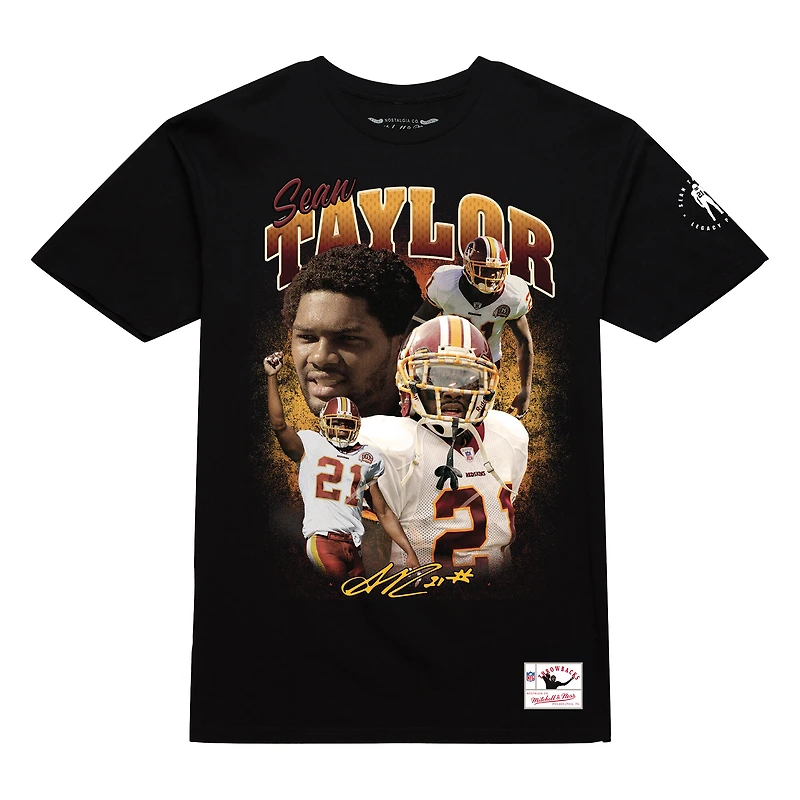 Men's Mitchell & Ness Sean Taylor Black Washington Commanders Graphic T-Shirt