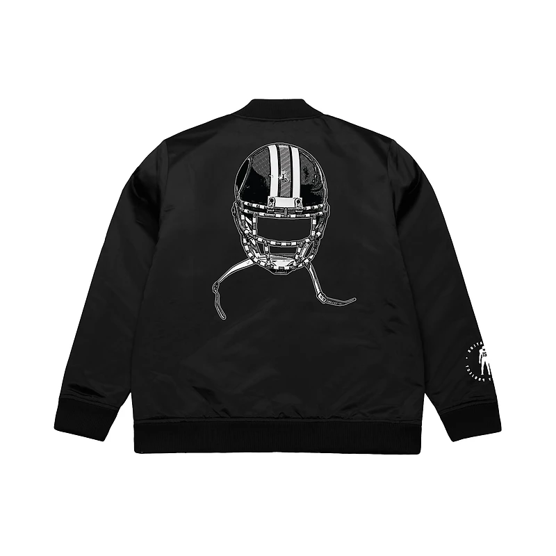 Veste aviateur entièrement zippée pour homme Mitchell & Ness Sean Taylor avec nom et numéro Washington Commanders noir