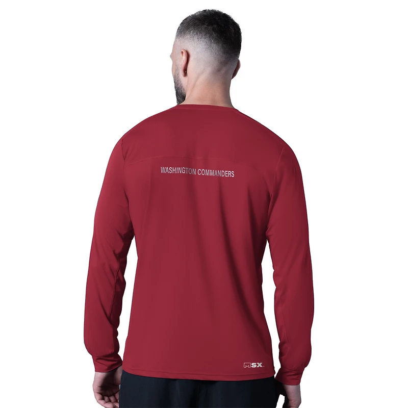 Men's MSX by Michael Strahan  Burgundy Washington Commanders Forward Long-Sleeve T-Shirt