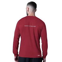 Men's MSX by Michael Strahan  Burgundy Washington Commanders Forward Long-Sleeve T-Shirt