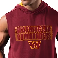 Sweat à capuche sans manches MSX by Michael Strahan pour hommes, bordeaux, Washington Commanders Marathon