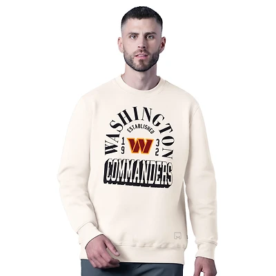 Men's MSX by Michael Strahan White Washington Commanders Whiteout Tri-Blend Sweatshirt