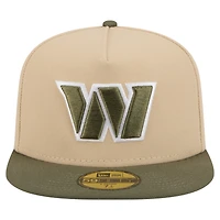 Men's New Era  Beige/Olive Washington Commanders Color Pack A-Frame 59FIFTY Fitted Hat