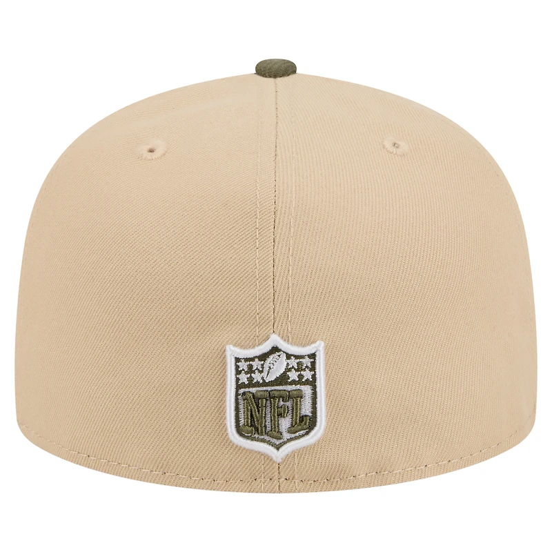 Men's New Era  Beige/Olive Washington Commanders Color Pack A-Frame 59FIFTY Fitted Hat