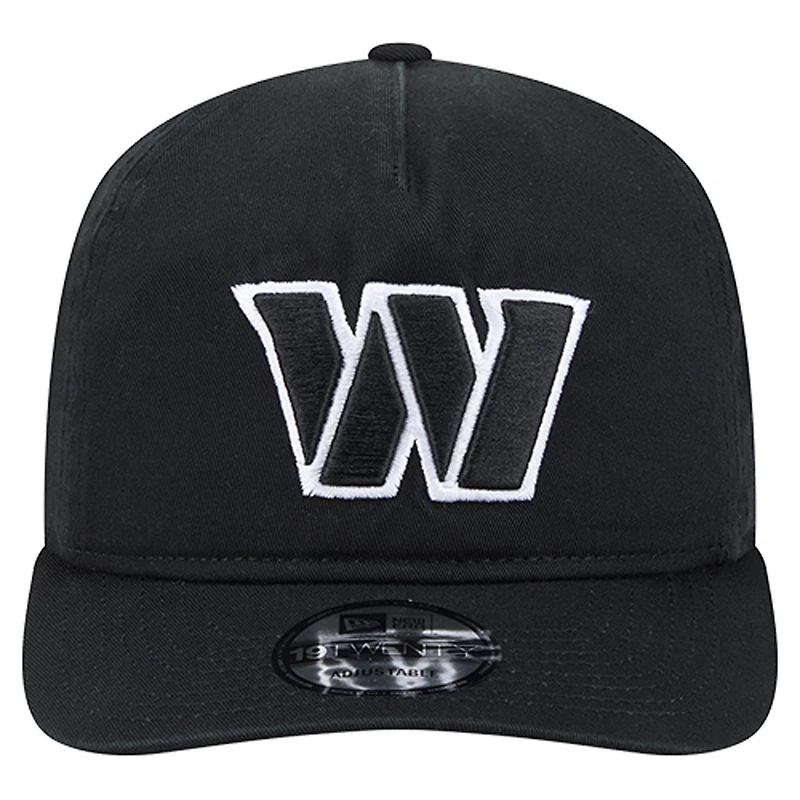 Casquette ajustable New Era Washington Commanders 19TWENTY noire/blanche pour homme