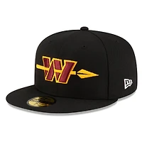 Men's New Era Black Washington Commanders Alternate 59FIFTY Fitted Hat