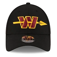 Casquette ajustable New Era noire Washington Commanders Alternate 9FORTY pour homme