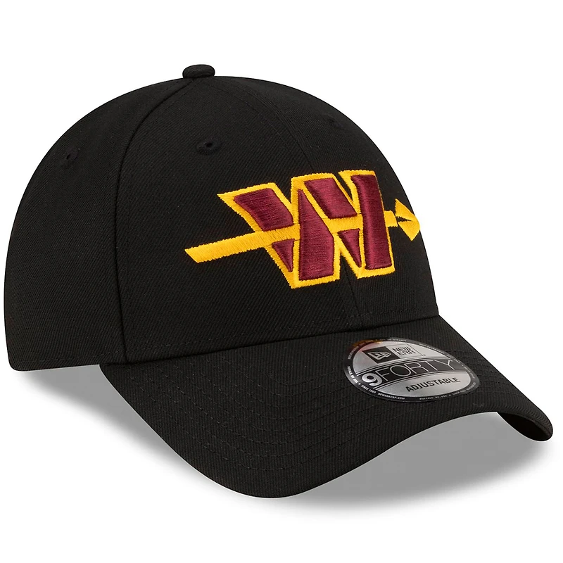 Men's New Era Black Washington Commanders Alternate 9FORTY Adjustable Hat