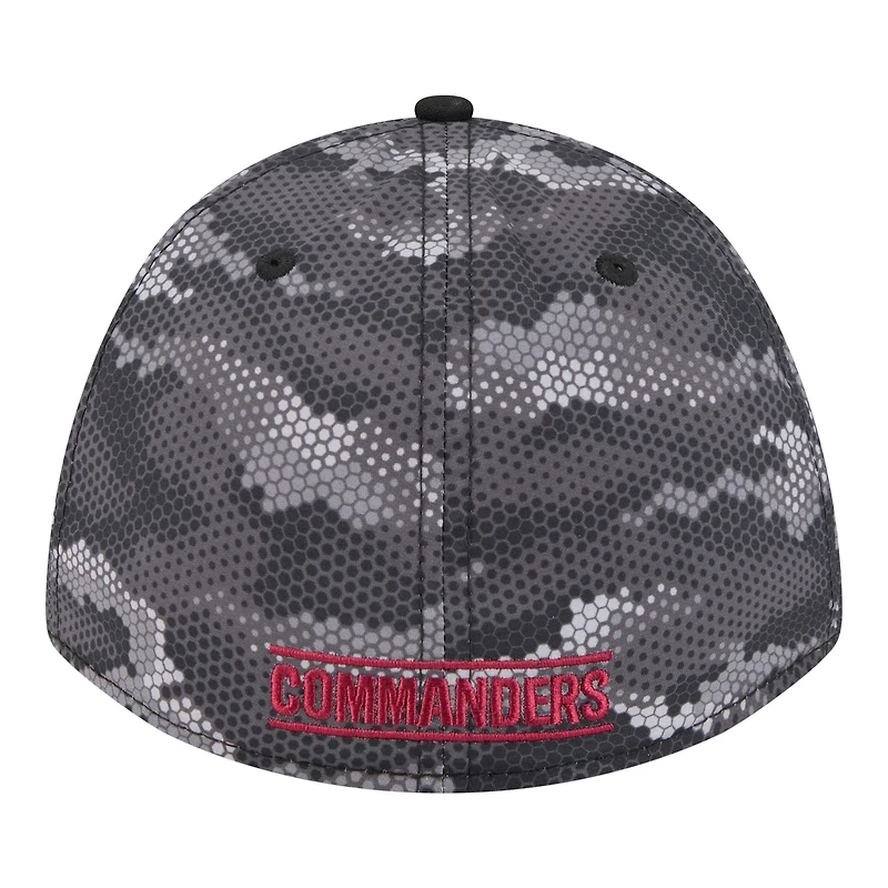 Men's New Era Black Washington Commanders Camo A-Frame 39THIRTY Flex Hat
