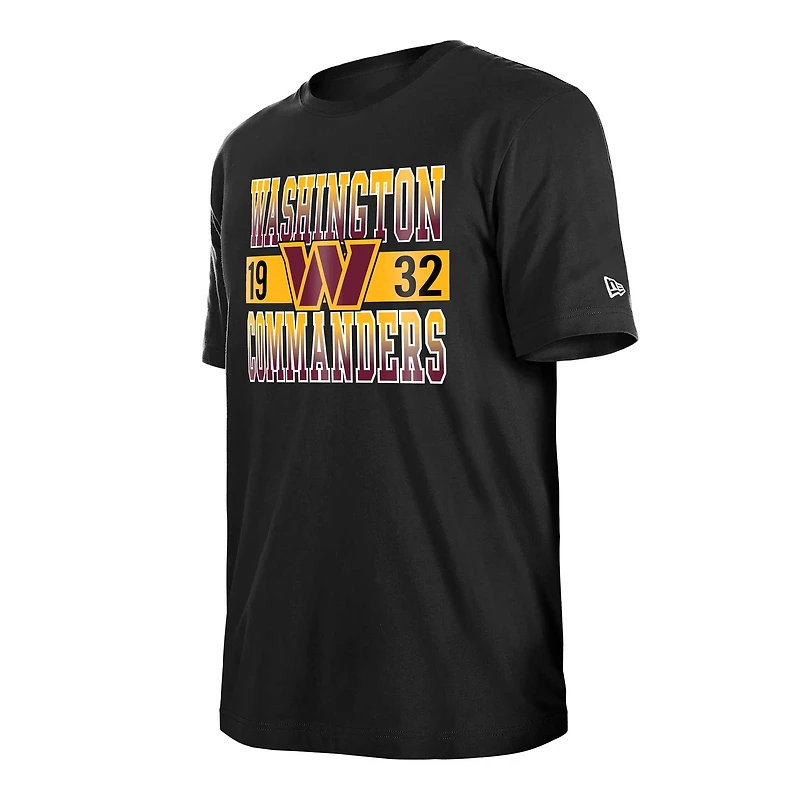 T-shirt noir de l'équipe la ville des Washington Commanders New Era pour homme
