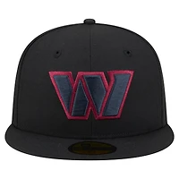 Men's New Era  Black Washington Commanders Color Pop 59FIFTY Fitted Hat