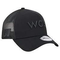 Men's New Era Black Washington Commanders Domain 9FORTY A-Frame Trucker Adjustable Hat