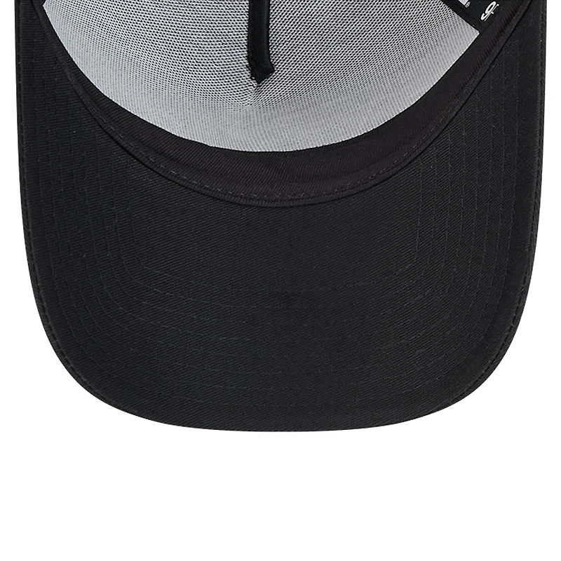 Men's New Era Black Washington Commanders Domain 9FORTY A-Frame Trucker Adjustable Hat