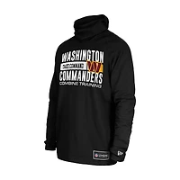 Sweat à capuche fonctionnel noir New Era pour homme, cagoule, casque, rayures, style fandom, Washington Commanders