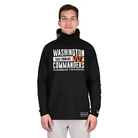 Sweat à capuche fonctionnel noir New Era pour homme, cagoule, casque, rayures, style fandom, Washington Commanders