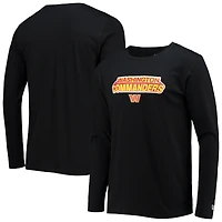 T-shirt à manches longues noir Washington Commanders New Era pour homme