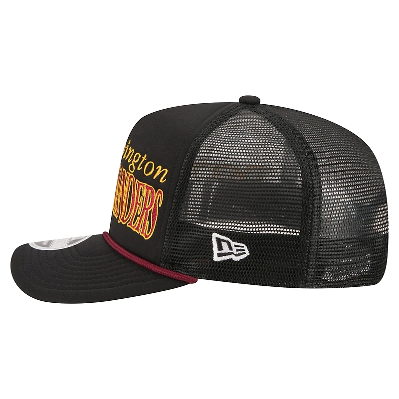 Men's New Era Black Washington Commanders Throwback Foam 19TWENTY Adjustable Hat