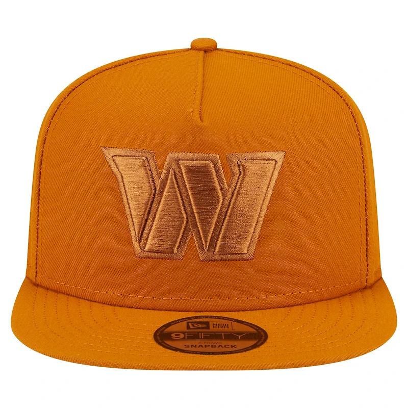 Men's New Era  Brown Washington Commanders Color Pack A-Frame 9FIFTY Snapback Hat