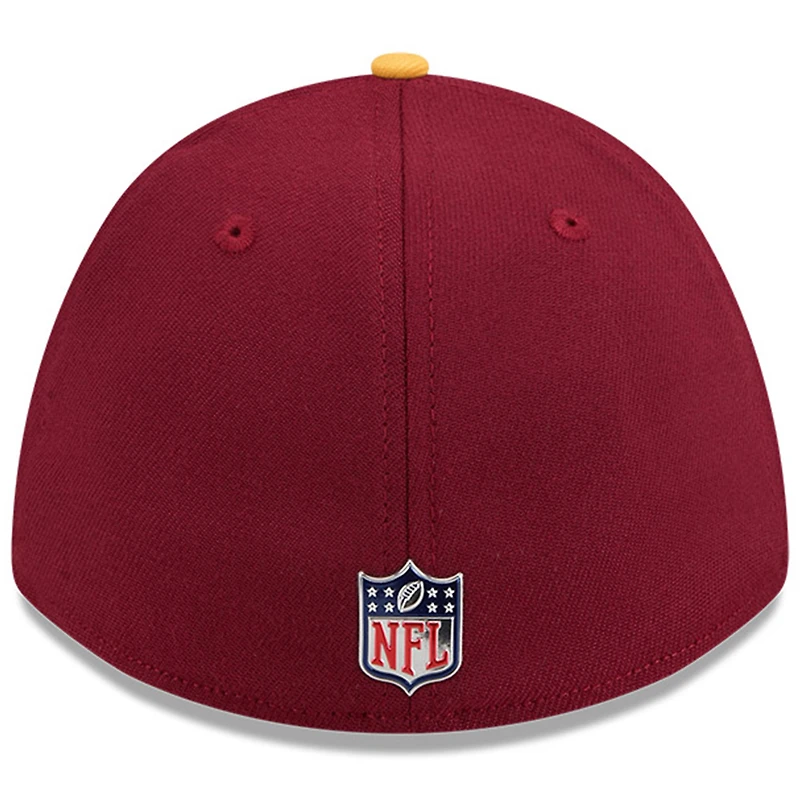 Men's New Era Burgundy/Gold Washington Commanders 2026 NFL Draft 39THIRTY M-Crown Flex Hat