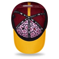 Casquette ajustable New Era bordeaux/or Washington Commanders 2026 NFL Draft 9FORTY M-Crown pour homme