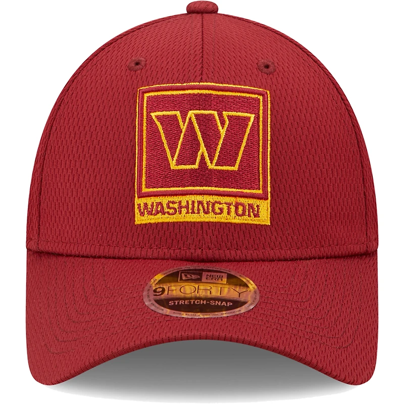 Casquette New Era Washington Commanders A-Frame - 9FORTY Snapback pour homme, bourgogne