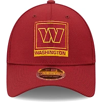 Casquette New Era Washington Commanders A-Frame - 9FORTY Snapback pour homme, bourgogne