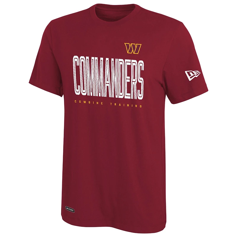 T-shirt New Era bordeaux Washington Commanders Combine Authentic Training Huddle Up pour hommes
