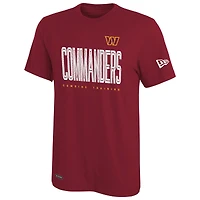 T-shirt New Era bordeaux Washington Commanders Combine Authentic Training Huddle Up pour hommes